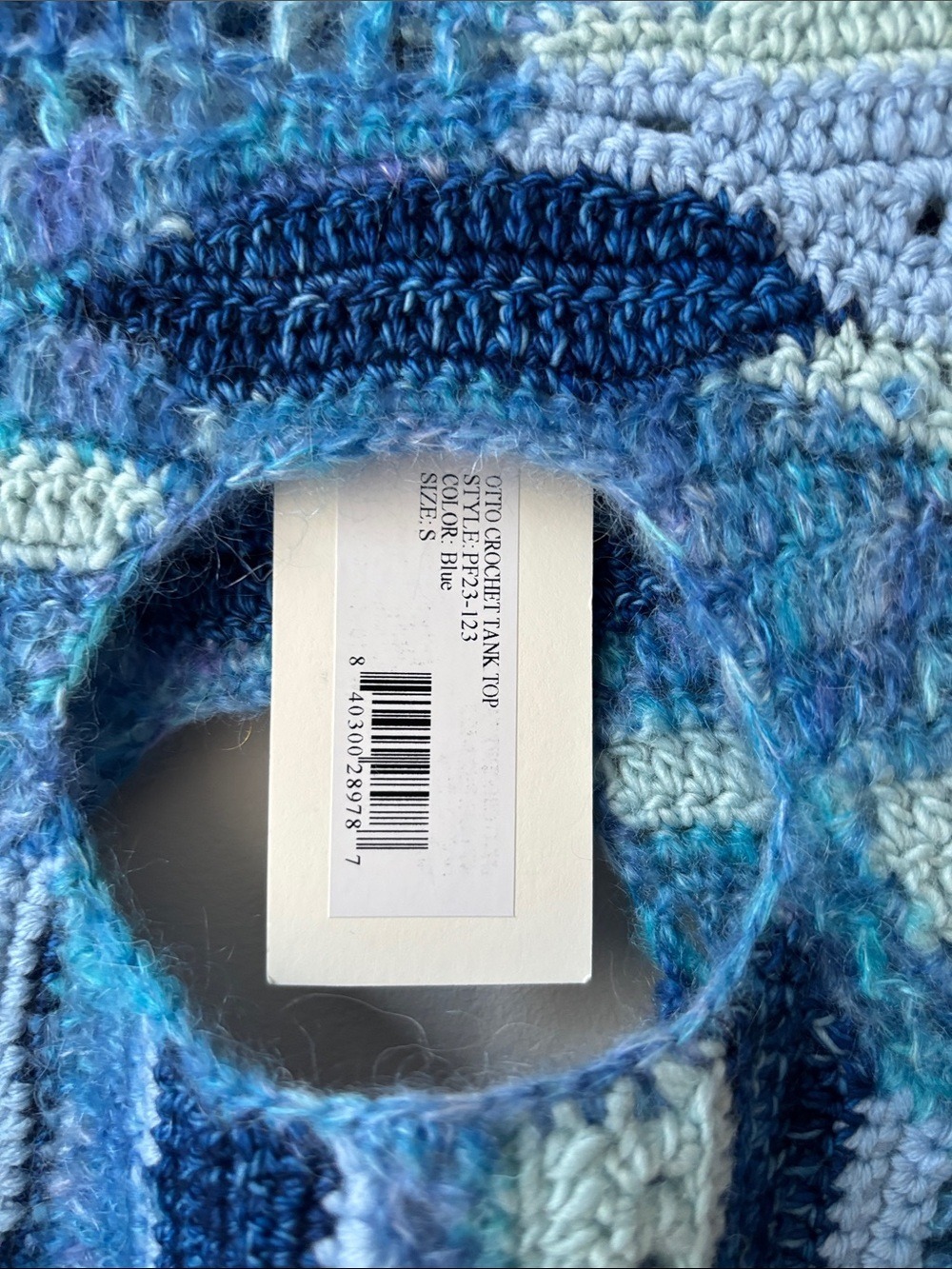 Sea New York Otto Hand Crochet Tank Top Blue Small - Picture 5 of 10